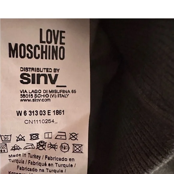 LOVE MOSCHINO LADY DIAMOND GREY CREW NECK SOFT SWEATSHIRT PERFECT CONDITION - Picture 5 of 7